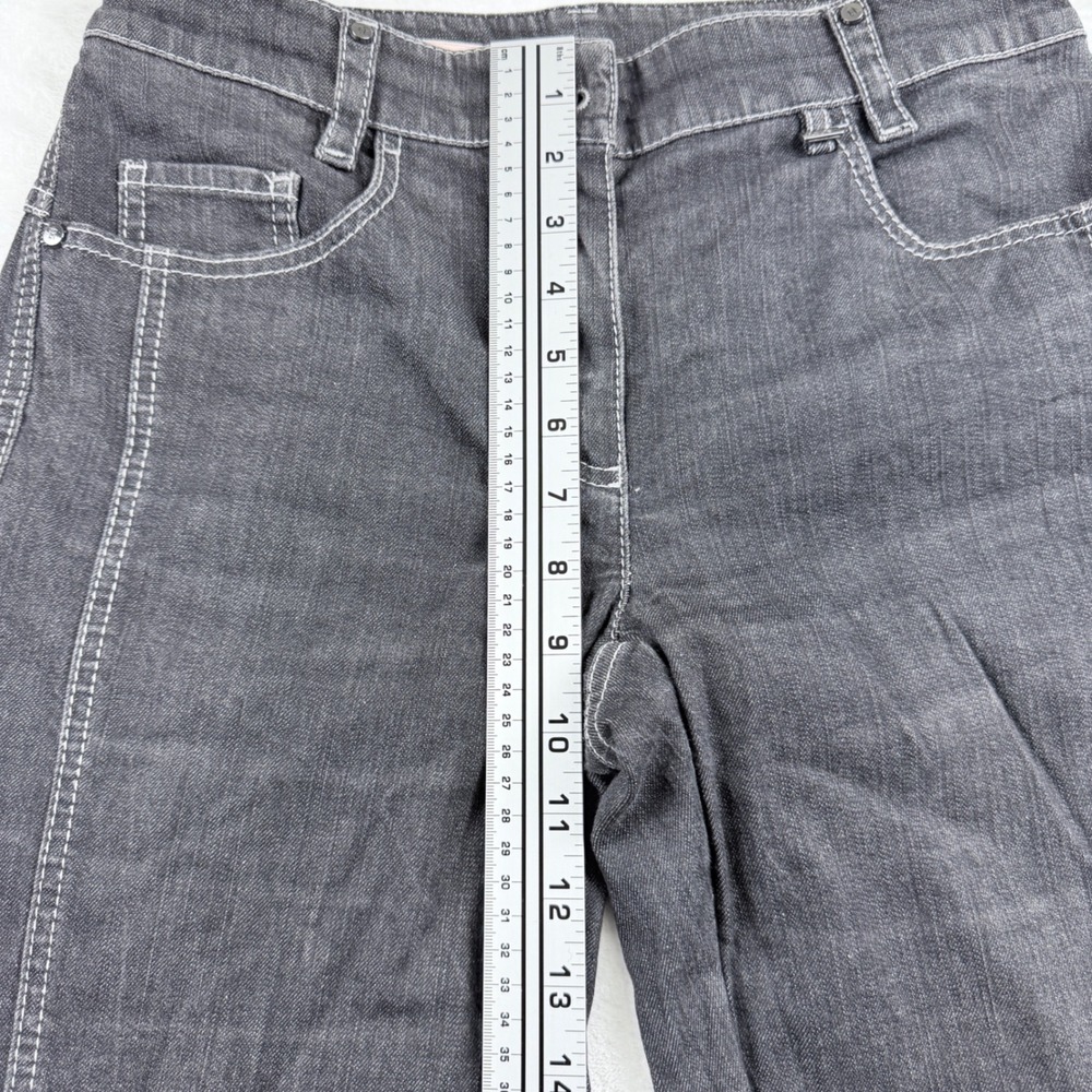 Laurel Straight Leg Jeans Dark Wash Contrast Stitch Denim Size 38 - Picture 8 of 11